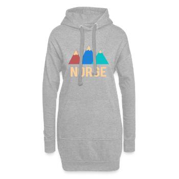 norge norwegen - Hoodie-Kleid - Grau meliert - Vorne