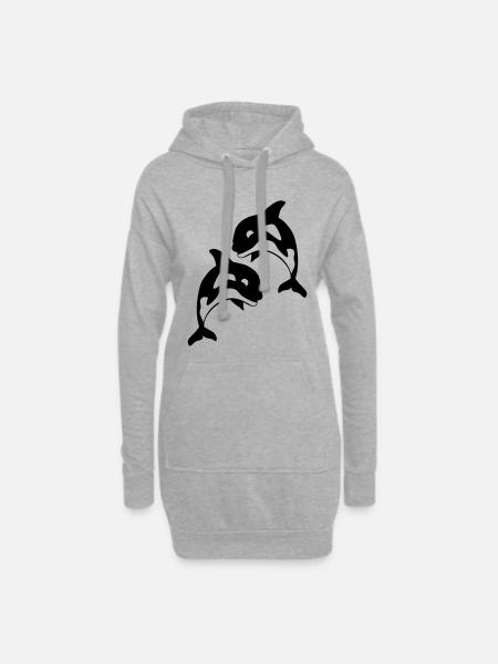 Orca - Hoodie-Kleid - Grau meliert