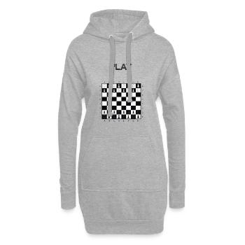 chess - Sweat-shirt à capuche long Femme - gris chiné - Devant