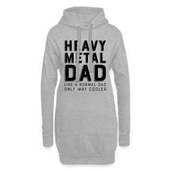 heavy metal dad - Hoodie-Kleid - Grau meliert - Vorne