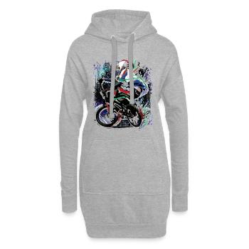 | de vélo BMX BMX Freestyle | BMX Old School - Sweat-shirt à capuche long Femme - gris chiné - Devant