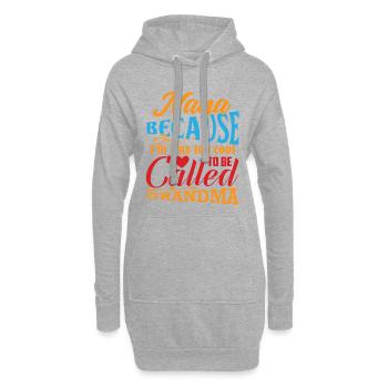 Nana trop cool pour être appelée grand-mère - Sweat-shirt à capuche long Femme - gris chiné - Devant