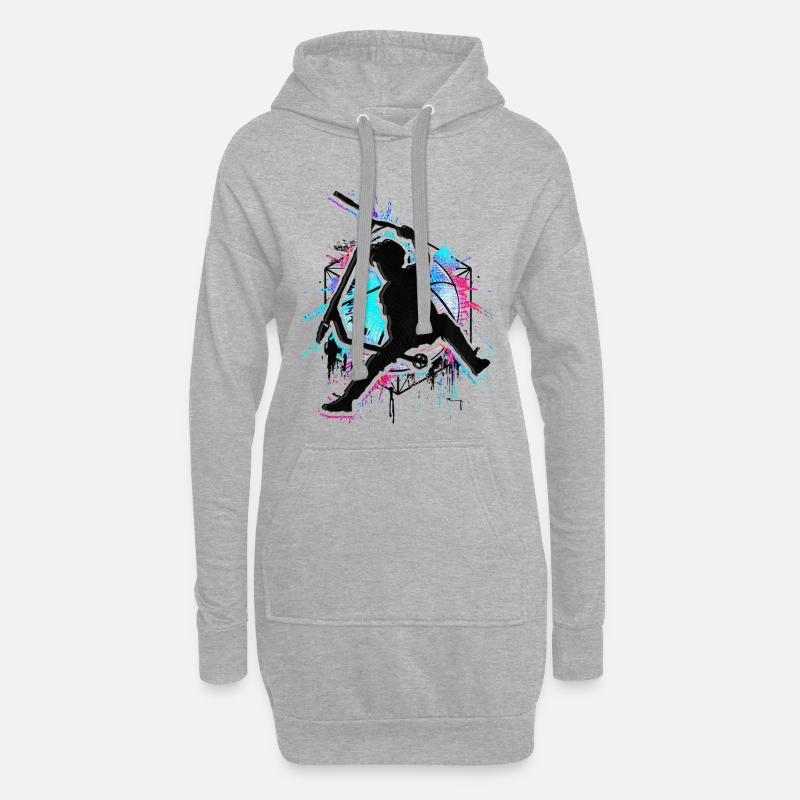 Bunter Stunt Scooter - Farbiger Stuntscooter - Hoodie-Kleid - Grau meliert
