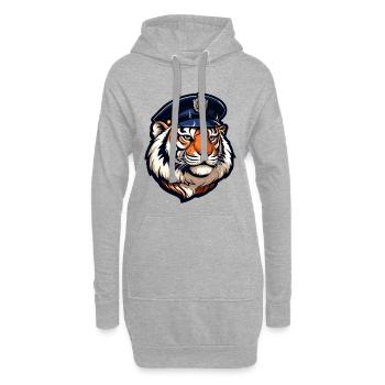 Tiger Polizist - Hoodie-Kleid - Grau meliert - Vorne