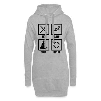 Yoga Routine - Sweat-shirt à capuche long Femme - gris chiné - Devant