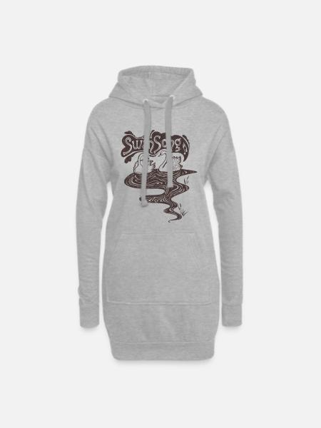 Swan Song Vintage - Hoodie Dress - heather grey