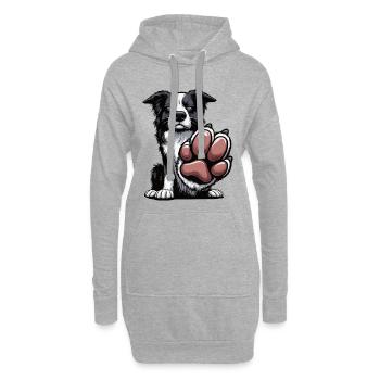 Border Collie Propriétaire Collie Amant de Collie - Sweat-shirt à capuche long Femme - gris chiné - Devant