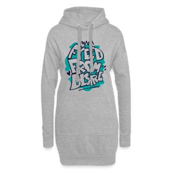 Feed From Desire Graffiti Tee - Sweat-shirt à capuche long Femme - gris chiné - Devant