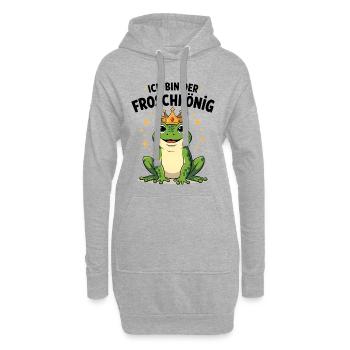 Conte de fées du Prince Grenouille Héritier - Sweat-shirt à capuche long Femme - gris chiné - Devant