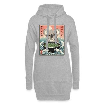 Koala Kawaii - Hoodie-Kleid - Grau meliert - Vorne