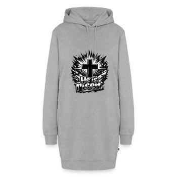 He is risen - Hoodie-Kleid - Grau meliert - Vorne