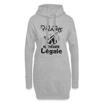 Pilates Ma Thérapie Légale - Sweat-shirt à capuche long Femme - gris chiné - Devant
