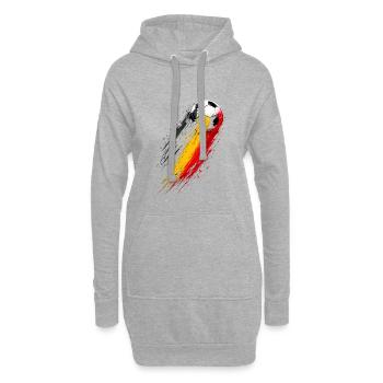 Fußball Belgien Trikolore Drag - Hoodie-Kleid - Grau meliert - Vorne