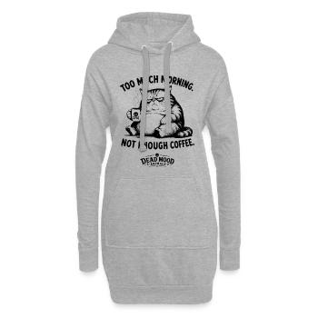 Lustiges Kaffee Meme | Sarkastischer Katzenspruch  - Hoodie-Kleid - Grau meliert - Vorne