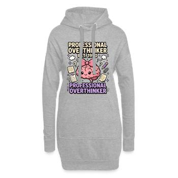 Professional Overthinker Seit 1990 - Hoodie-Kleid - Grau meliert - Vorne