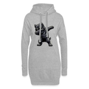Dabping Cane Corso dans le style comique - Sweat-shirt à capuche long Femme - gris chiné - Devant