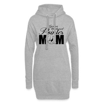 German Wirehaired Pointer Profil Mom Wilsigns - Hoodie-Kleid - Grau meliert - Vorne