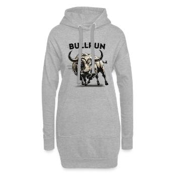 Marché boursier Bull Run Trading Crypto-monnaie - Sweat-shirt à capuche long Femme - gris chiné - Devant