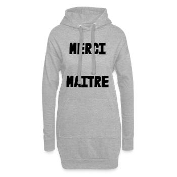 MEISTER. VIELEN DANK. DANKE, MEISTER. MEISTER. MEISTER-GESCHENK - Hoodie-Kleid - Grau meliert - Vorne