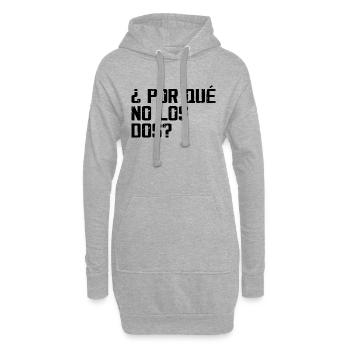 por que no los dos ? - Sweat-shirt à capuche long Femme - gris chiné - Devant