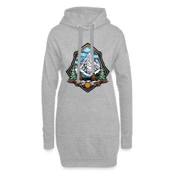 Berge Mountains Natur - Hoodie-Kleid - Grau meliert - Vorne
