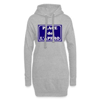 Platte anstelle der Aperitif - Hoodie-Kleid - Grau meliert - Vorne