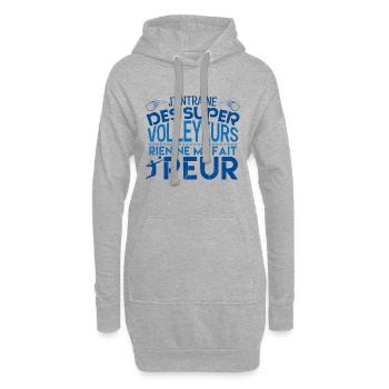 coach Volleyball Cadeau coach Volleyball - Sweat-shirt à capuche long Femme - gris chiné - Devant