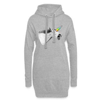 Le démon licorne qui sommeille en vous rugit - Sweat-shirt à capuche long Femme - gris chiné - Devant