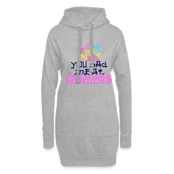 Lustiges Japan Karaoke Geschenk Singer Musik - Hoodie-Kleid - Grau meliert - Vorne