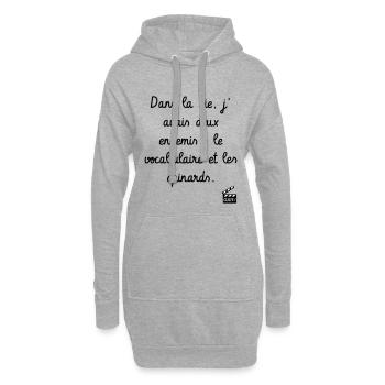 Kaameløtt - Réplique Culte - Citation Drôle - Sweat-shirt à capuche long Femme - gris chiné - Devant