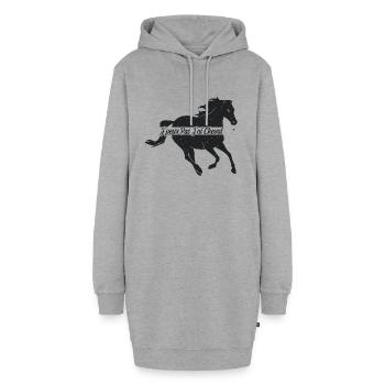 Je Peux Pas J'ai Cheval | fan de cheval | chevaux - Sweat-shirt à capuche long Femme - gris chiné - Devant