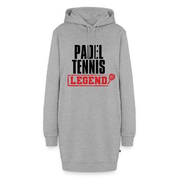 Padel Tennis Paddle Padel Ball Pagayer Padel Tennis - Sweat-shirt à capuche long Femme - gris chiné - Devant