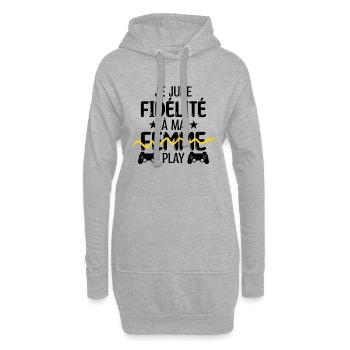 Meilleur Gamer | cadeau pour un Gamer marié !! - Sweat-shirt à capuche long Femme - gris chiné - Devant