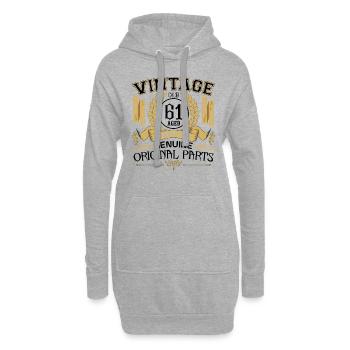 Vintage 61 ans - cadeau d’anniversaire 61 ans !!! - Sweat-shirt à capuche long Femme - gris chiné - Devant
