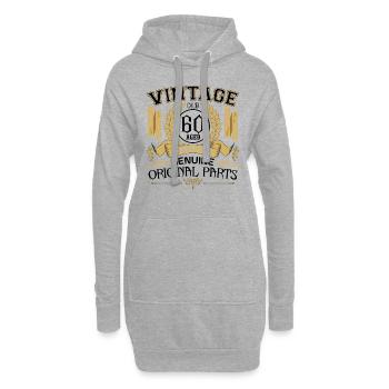 Vintage 60 ans - cadeau d’anniversaire 60 ans !!! - Sweat-shirt à capuche long Femme - gris chiné - Devant
