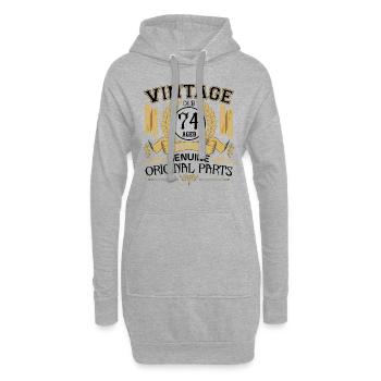 Vintage 74 ans - cadeau d’anniversaire 74 ans - Sweat-shirt à capuche long Femme - gris chiné - Devant