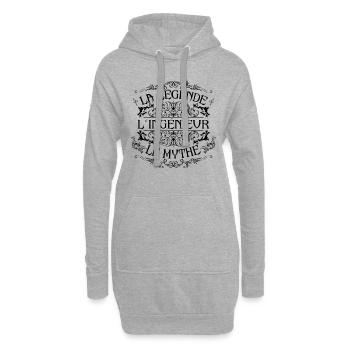 Ingénieur | la légende Ingénieur le mythe - Sweat-shirt à capuche long Femme - gris chiné - Devant