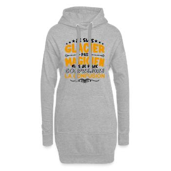 Glacier pas Magicien | le Meilleur Glacier cadeau - Sweat-shirt à capuche long Femme - gris chiné - Devant