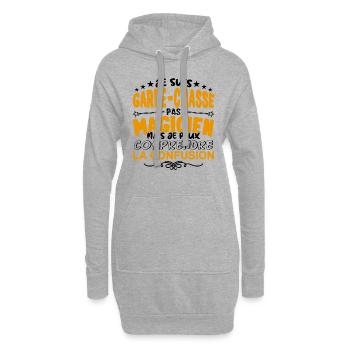 Garde-Chasse pas Magicien | le Meilleur Garde-Cha - Sweat-shirt à capuche long Femme - gris chiné - Devant
