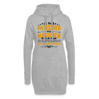 Patissier pas Magicien | le Meilleur Patissier ca - Sweat-shirt à capuche long Femme - gris chiné - Devant