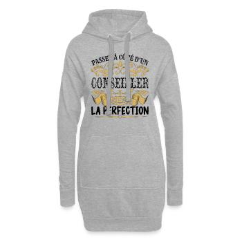 Conseiller | le Meilleur cadeau Conseiller - Sweat-shirt à capuche long Femme - gris chiné - Devant