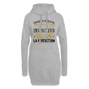 Inspecteur | le Meilleur cadeau Inspecteur - Sweat-shirt à capuche long Femme - gris chiné - Devant