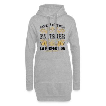 Patissier | le Meilleur cadeau Patissier - Sweat-shirt à capuche long Femme - gris chiné - Devant