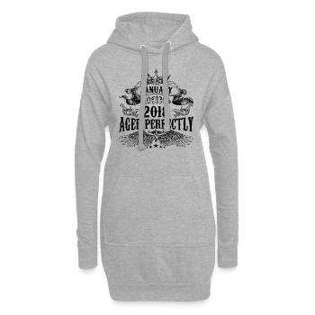 2018 | Januar Aged Perfectly 2018 Geburtstagsgeschenk - Hoodie-Kleid - Grau meliert - Vorne