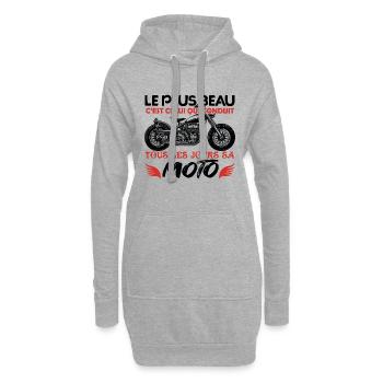 motard | meilleur motard fan de moto Motard ! - Sweat-shirt à capuche long Femme - gris chiné - Devant