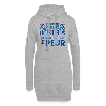 Football coach Cadeau coach Football - Sweat-shirt à capuche long Femme - gris chiné - Devant