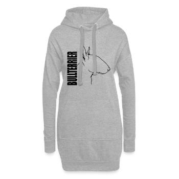 Bullterrier Profil Hunde Hund Wilsigns - Hoodie-Kleid - Grau meliert - Vorne