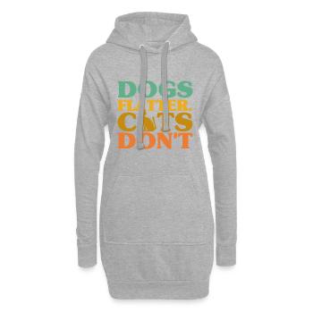 Katzen Sprüche Katze Katzen Liebhaber Geschenk - Hoodie-Kleid - Grau meliert - Vorne