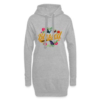 Versets bibliques Inspirant Jésus Dieu Don - Sweat-shirt à capuche long Femme - gris chiné - Devant