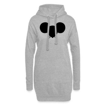 Souris Souris Tête Souris Souris - Sweat-shirt à capuche long Femme - gris chiné - Devant